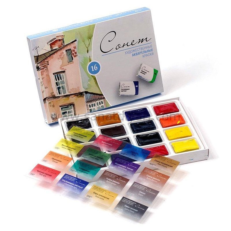 St. Petersburg Sonnet Sulu Boya Seti 16 Renk