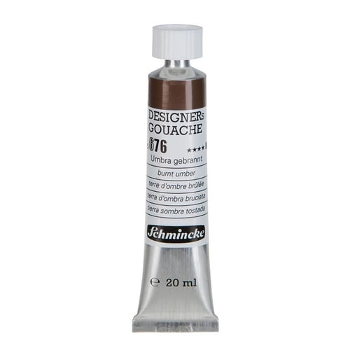 Schmincke 676 Burnt Umber HKS Designers' Gouache Boya 20 ml