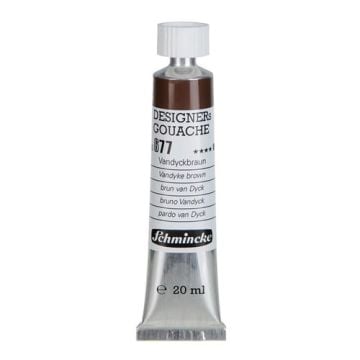 Schmincke 677 Vandyke Brown HKS Designers' Gouache Boya 20 ml