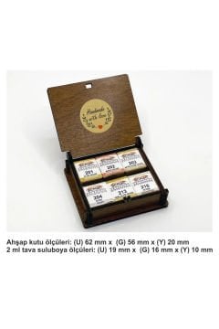 ŞemseArt TBS01 - 6'lı Yaldız Yarım Tava El Yapımı Sulu Boya Seti (201,202,203,204,213,216)