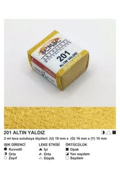 ŞemseArt No: 201 Altın Yaldız Yarım Tava Sulu Boya