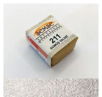 ŞemseArt No: 211 Gümüş Yaldız Yarım Tava Sulu Boya