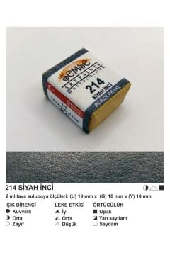 ŞemseArt No: 214 Siyah İnci Yaldız Yarım Tava Sulu Boya