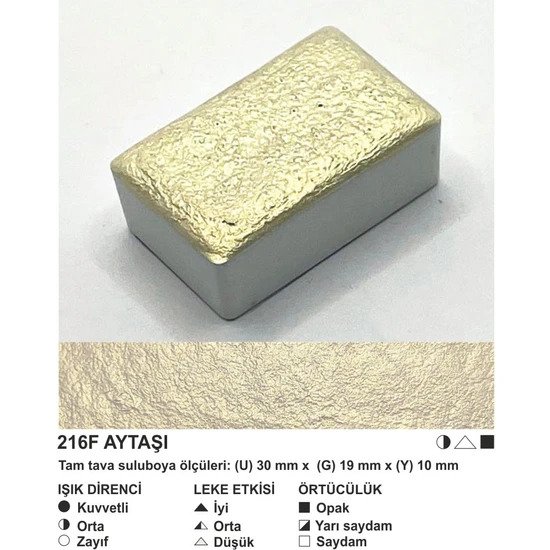 ŞemseArt No: 216F Aytaşı Yaldız Tam Tava Sulu Boya