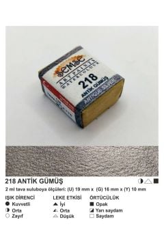 ŞemseArt No: 218 Antik Gümüş Yaldız Yarım Tava Sulu Boya