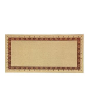 Tezhipli İçi Boş -16- Mat Kuşe Meşk Kağıdı Mohamad Badawi Alktifani 33x68 Cm Tıpkı Basım (BORDO - GOLD YALDIZ)