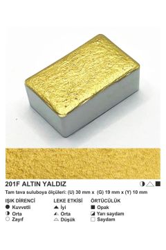 ŞemseArt No: 201F Altın Yaldız Tam Tava Sulu Boya