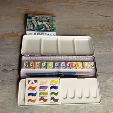 RENESANS Sulu Boya Travel Box 12 Renk 1/2