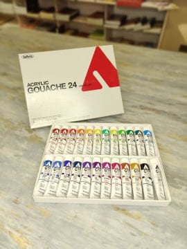 Holbein Akrilik Guaj Boya 20 ml - 24 Renk Set