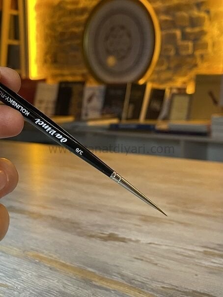 Da Vinci 36 Serisi Fırça No:3/0 Kolinsky Kızıl Samur Kılı Yuvarlak Sulu Boya Fırçası