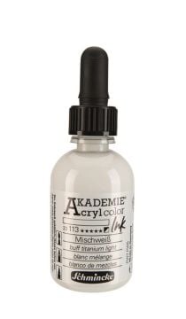 Schmincke Akademie acrylcolor Akrilik Mürekkep 50 ml 113 buff titanium light