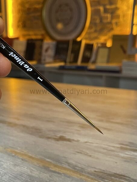Da Vinci 36 Serisi Fırça No:1 Kolinsky Kızıl Samur Kılı Yuvarlak Sulu Boya Fırçası