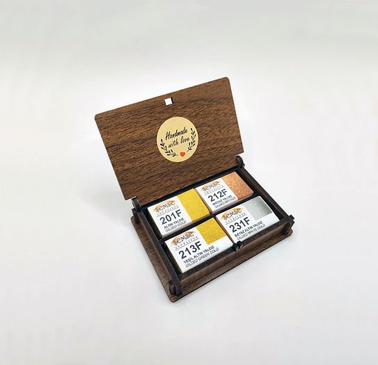 ŞemseArt TBS15 - 4'lü Galata Yaldız Tam Tava El Yapımı Sulu Boya Seti (201F,212F,213F,231F)