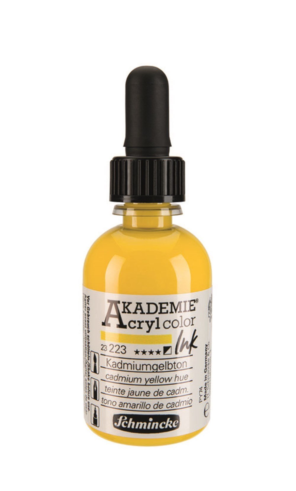 Schmincke Akademie acrylcolor Akrilik Mürekkep 50 ml 223 cadmium yellow hue