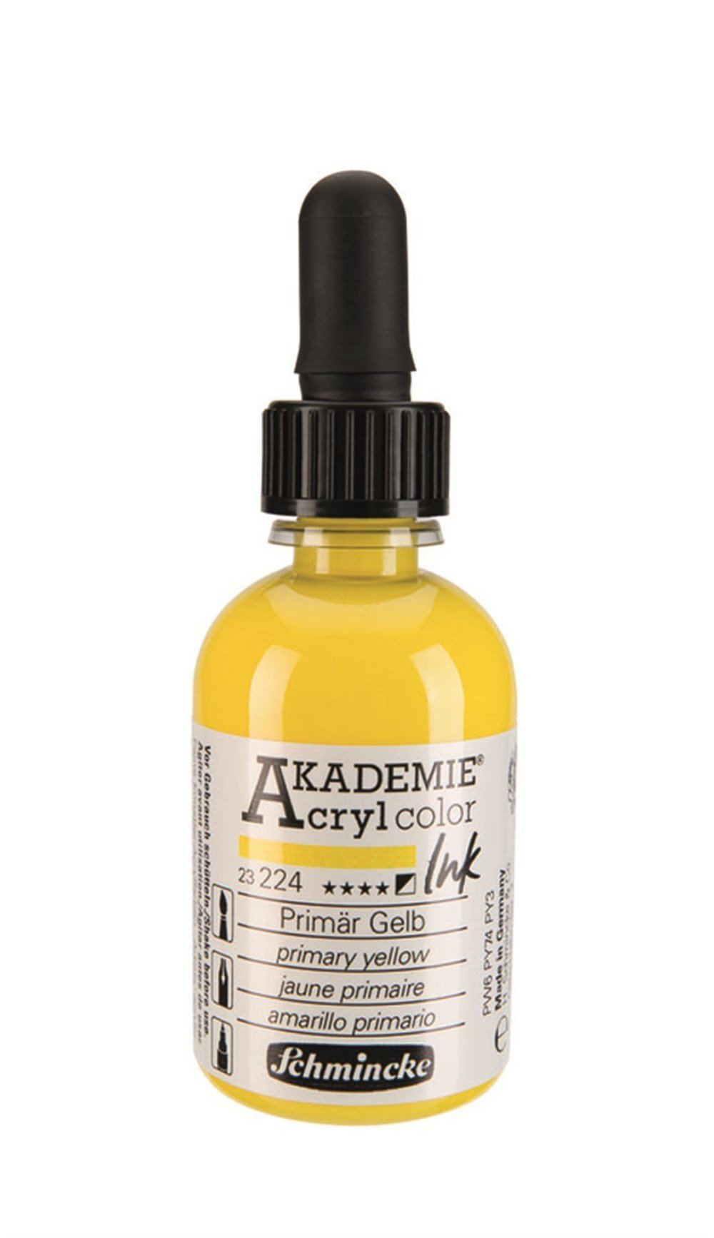 Schmincke Akademie acrylcolor Akrilik Mürekkep 50 ml 224 primary yellow