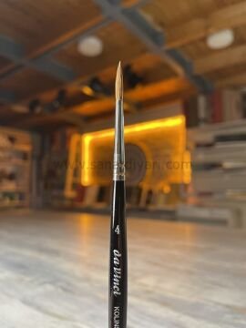 Da Vinci 36 Serisi Fırça No:4 Kolinsky Kızıl Samur Kılı Yuvarlak Sulu Boya Fırçası