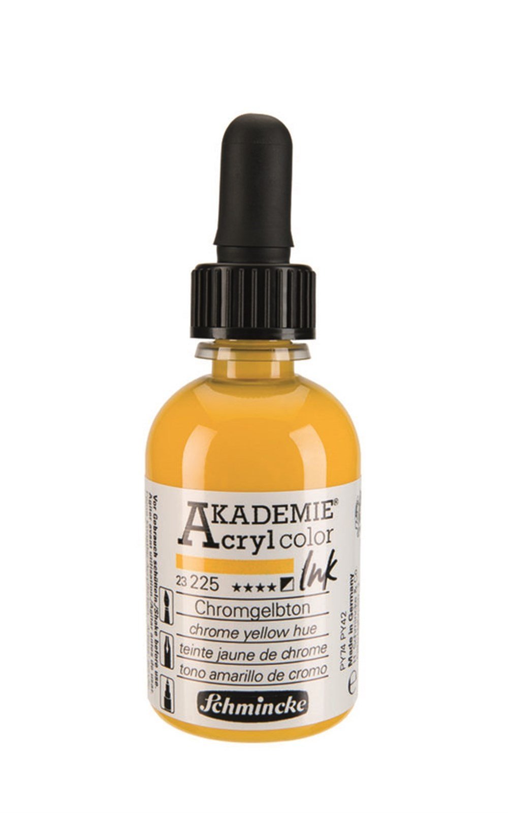 Schmincke Akademie acrylcolor Akrilik Mürekkep 50 ml 225 chrome yellow hue