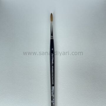 Da Vinci 36 Serisi Fırça No:6 Kolinsky Kızıl Samur Kılı Yuvarlak Sulu Boya Fırçası