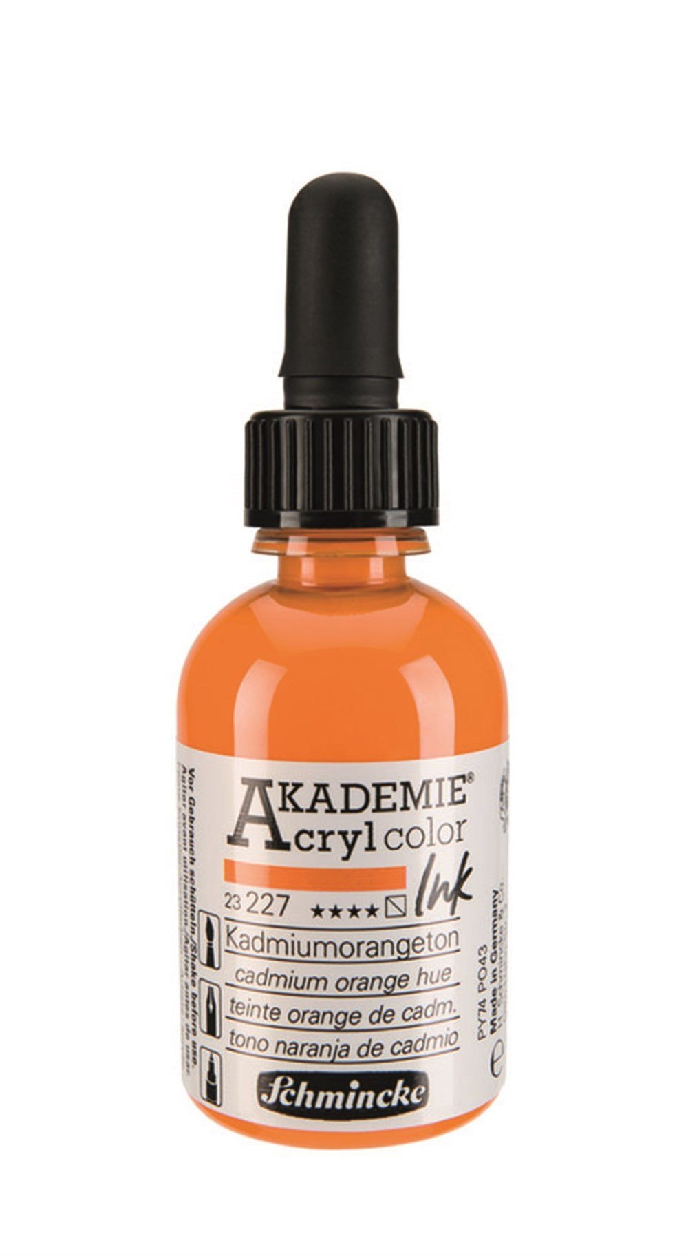 Schmincke Akademie acrylcolor Akrilik Mürekkep 50 ml 227 cadmium orange hue