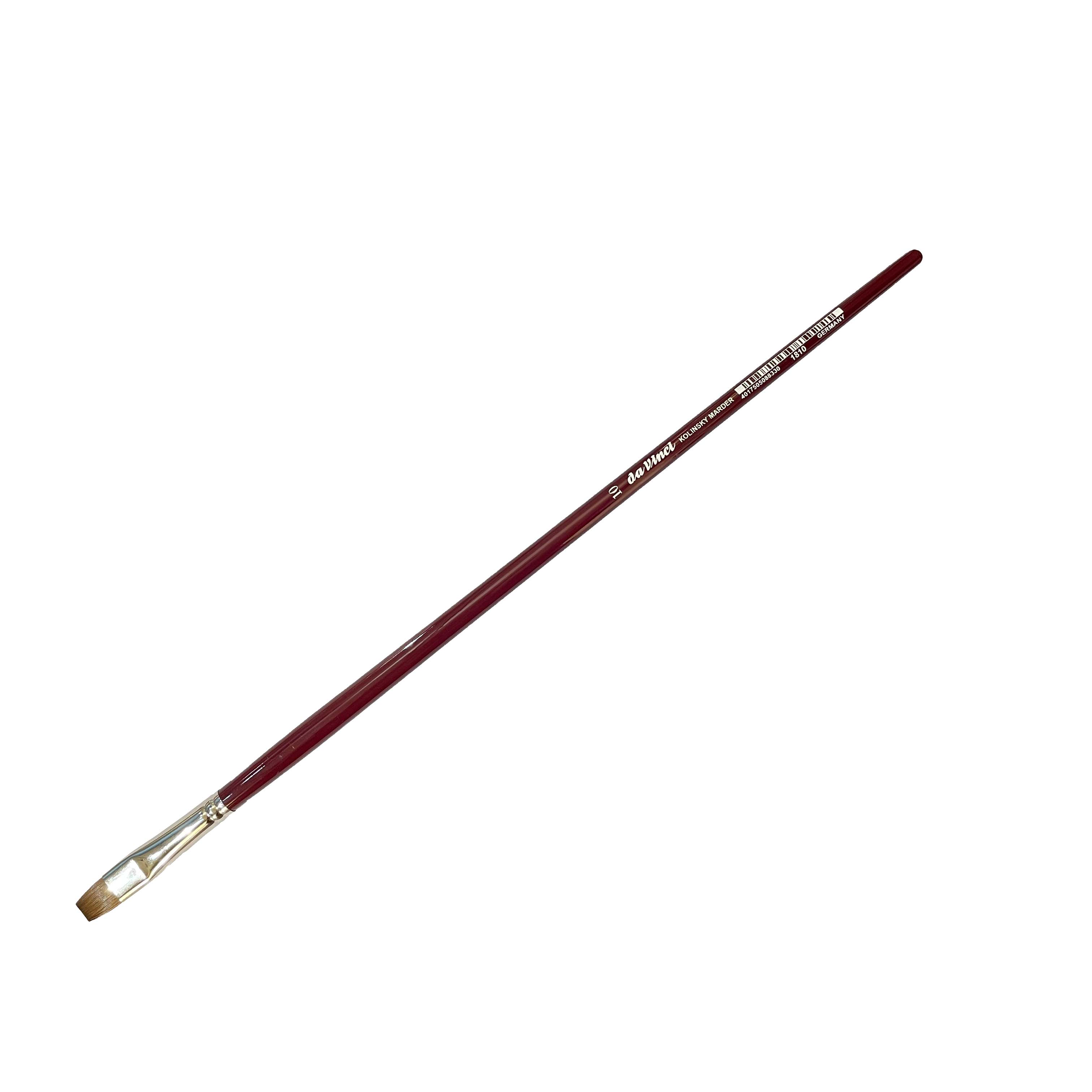 Da Vinci Seri 1810 No:10 Kolinsky Kızıl Samur Kılı Düz Yağlı Boya Fırçası