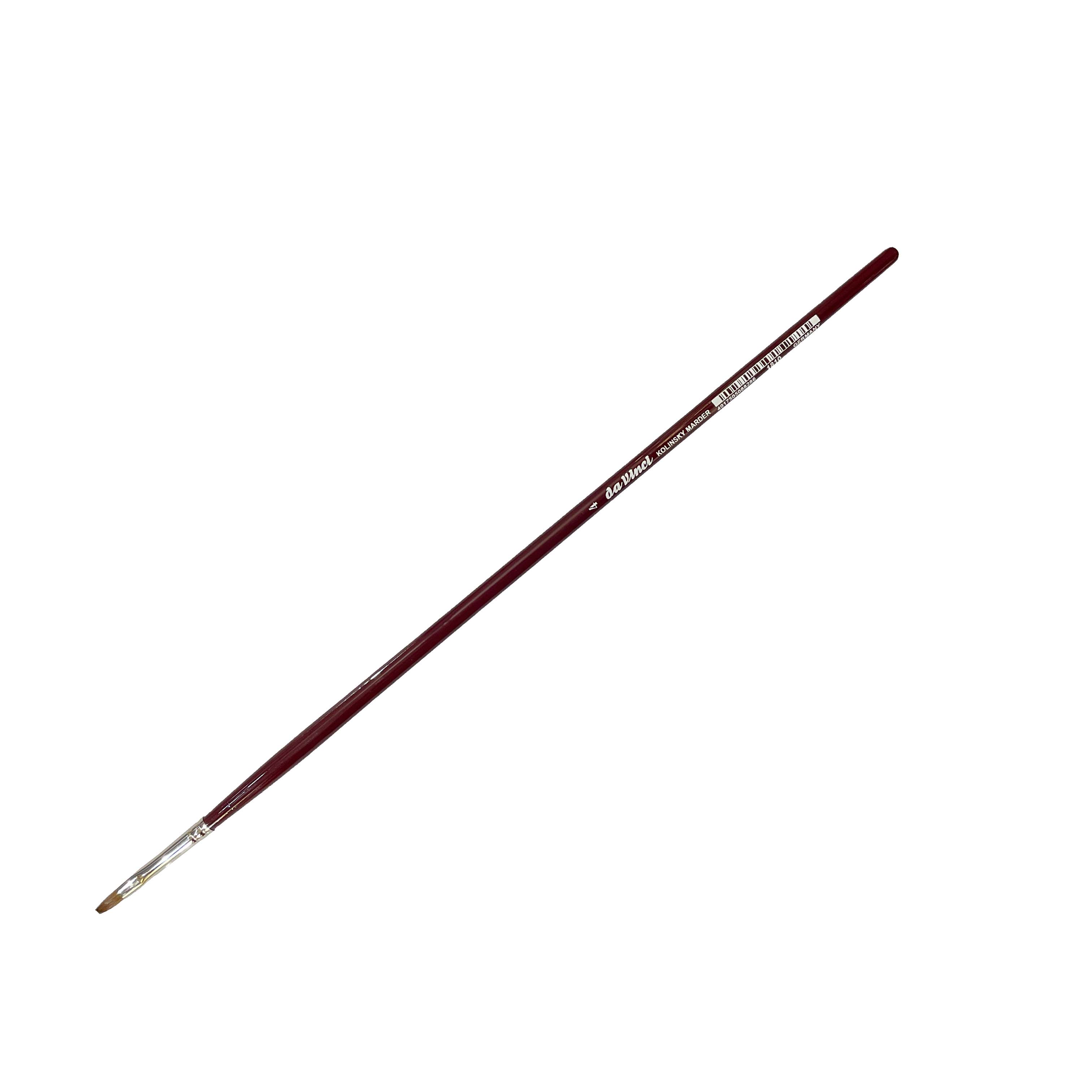 Da Vinci Seri 1810 No:4 Kolinsky Kızıl Samur Kılı Düz Yağlı Boya Fırçası