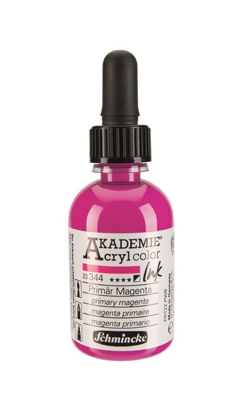 Schmincke Akademie acrylcolor Akrilik Mürekkep 50 ml 344 primary magenta