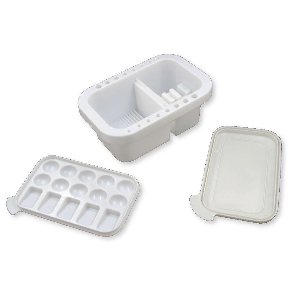 Gvn Art 15 Godeli Paletli Fırça Yıkama Kabı 23x15x9 cm DC-704