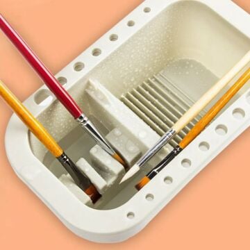 Gvn Art 15 Godeli Paletli Fırça Yıkama Kabı 23x15x9 cm DC-704