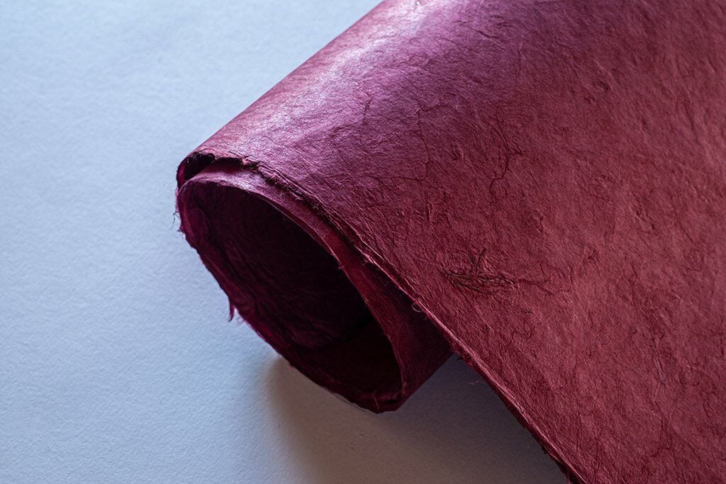 Tiryakiart Aharsız El Yapımı Asitsiz Nepal Kağıdı 70x100 cm 23 Bordeaux