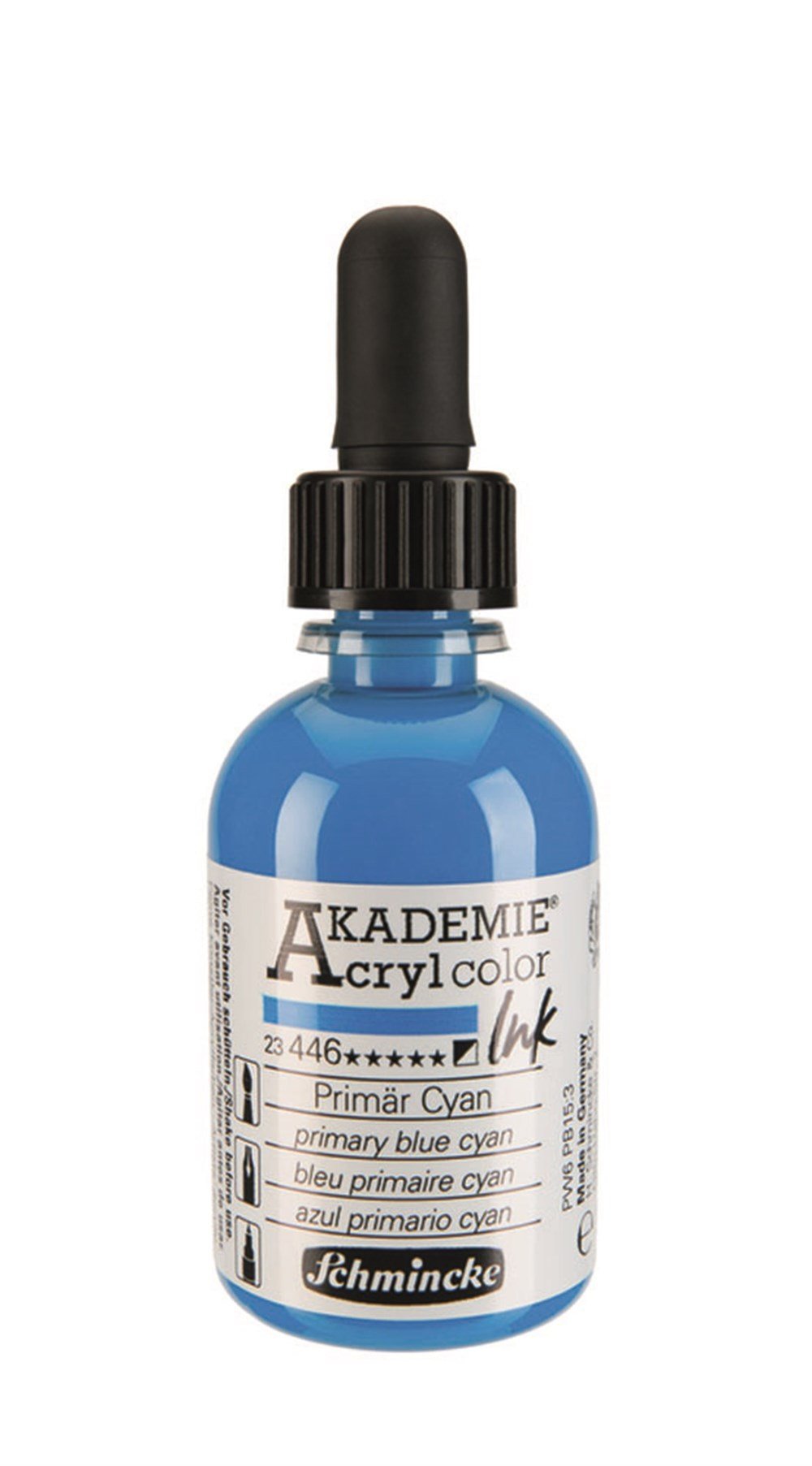 Schmincke Akademie acrylcolor Akrilik Mürekkep 50 ml 446 primary blue cyan