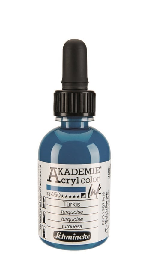 Schmincke Akademie acrylcolor Akrilik Mürekkep 50 ml 450 turquoise