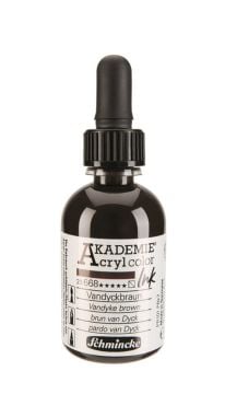 Schmincke Akademie acrylcolor Akrilik Mürekkep 50 ml 668 vandyke brown