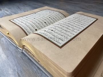 Hamit Aytaç Kuran 1456 Suni Deri Küçük Boy Gri