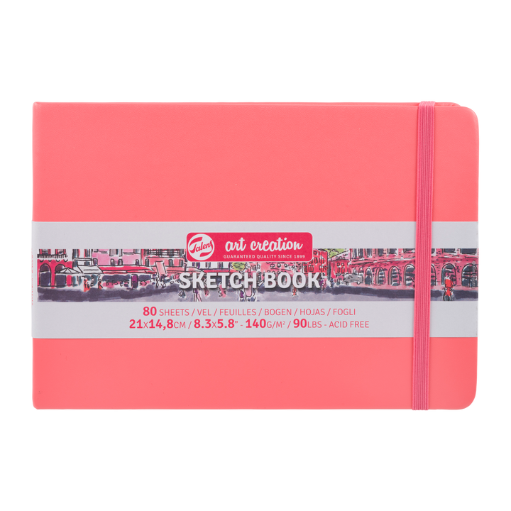 Talens Art Creation Sketch Book 14,8x21 cm Coral Red Eskiz Defteri 80 Yaprak 140 g
