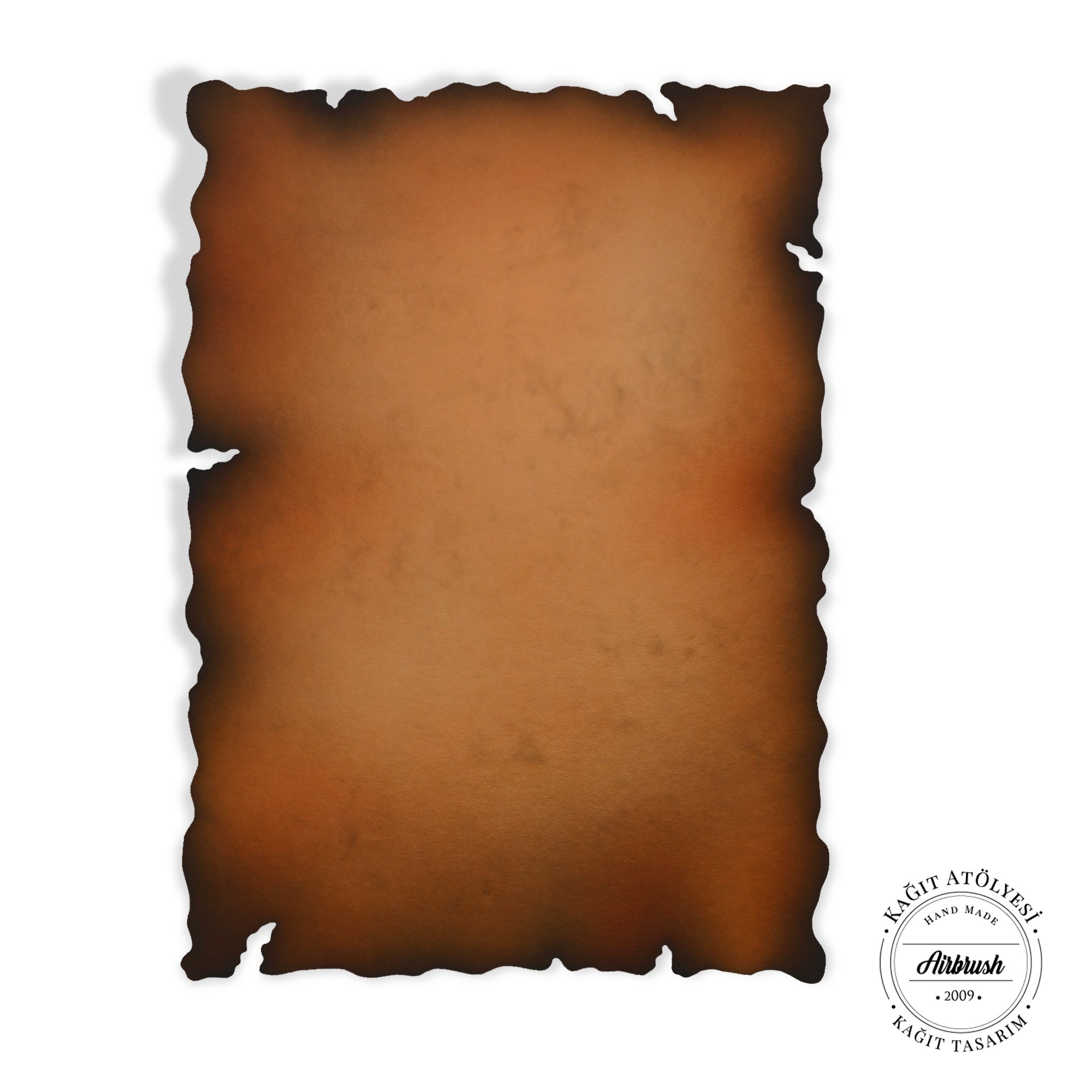 kağıt atölyesi 300 gr A4 turuncu dikdörtgen