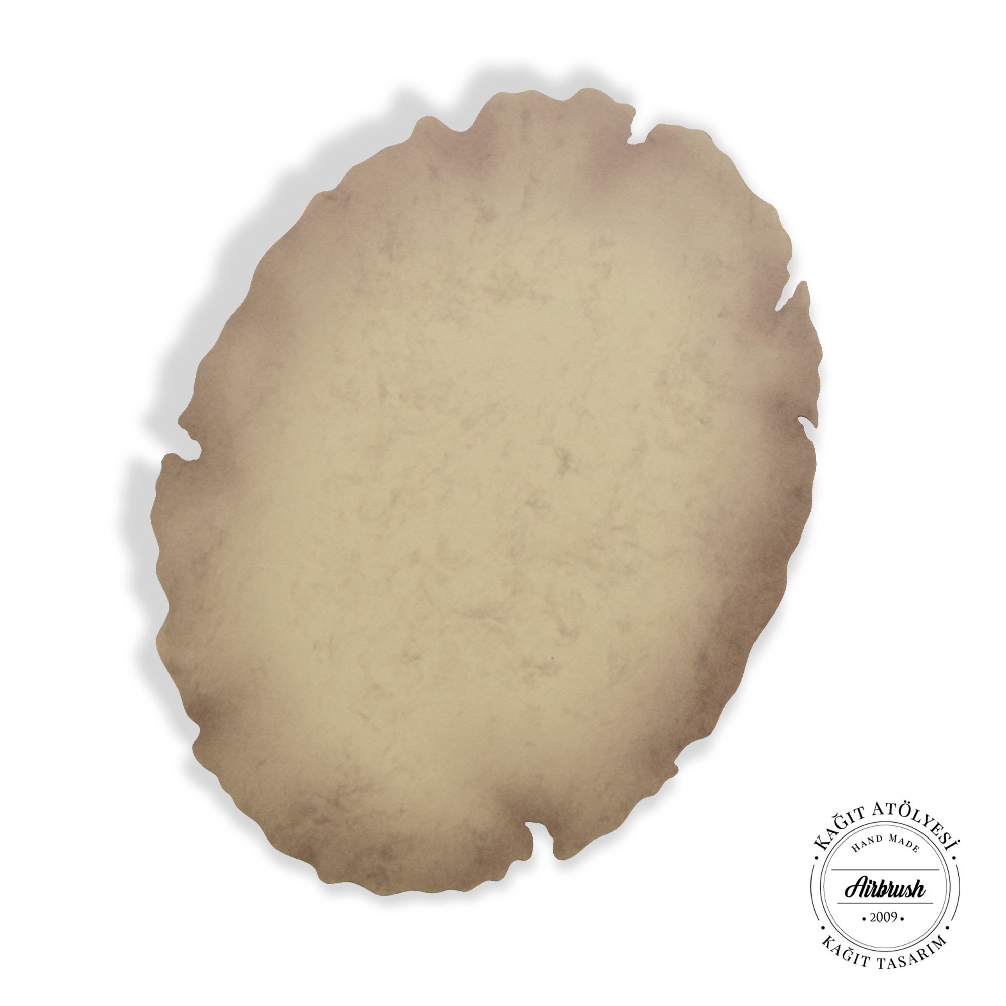 kağıt atölyesi 300 gr A6 naturel oval