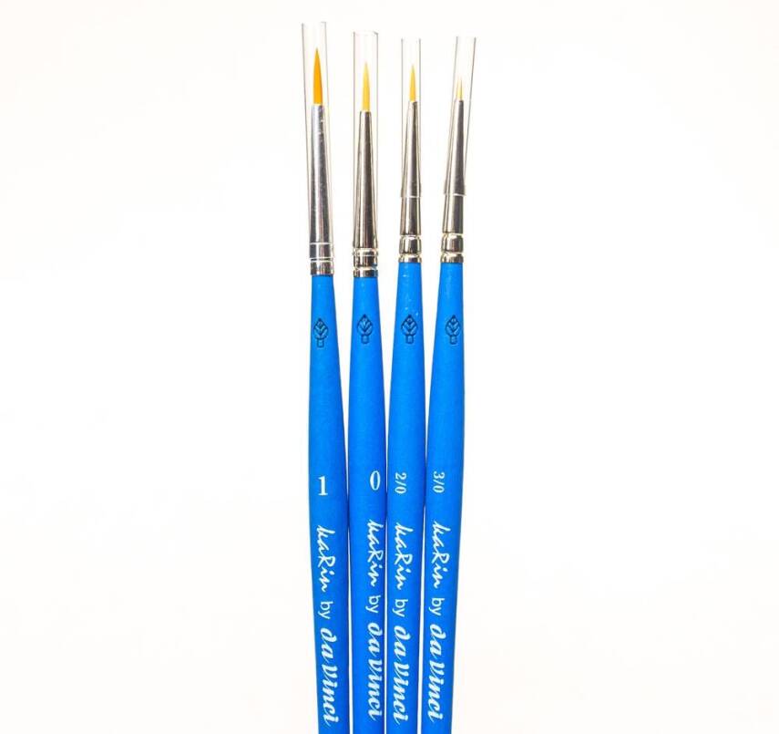 Karin By Da Vinci Çok Amaçlı (Nail Art, Tezhip, Minyatür, Sulu Boya, Guaj Boya) Fırça Seti No: 4