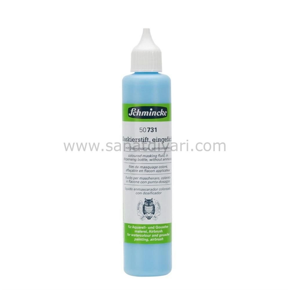 Schmincke Medium 731 masking fluid mavi Renkli Maskeleme Sıvısı 100 ml
