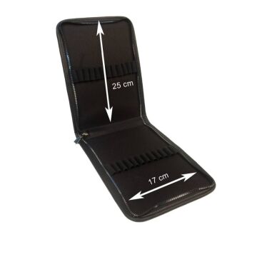 Karin Suni Deri Kalemlik / Fırçalık Geniş Aralıklı 24'lü