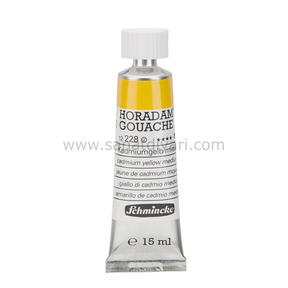 Schmincke 228 Cadmium Yellow Middle Horadam Gouache Boya 15 ml Seri 2