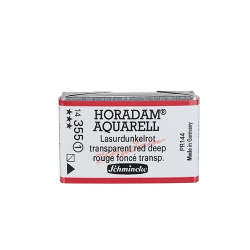 Schmincke Horadam Aquarell Artistik Sulu Boya Tam Tablet Seri 1 355 transparent red deep
