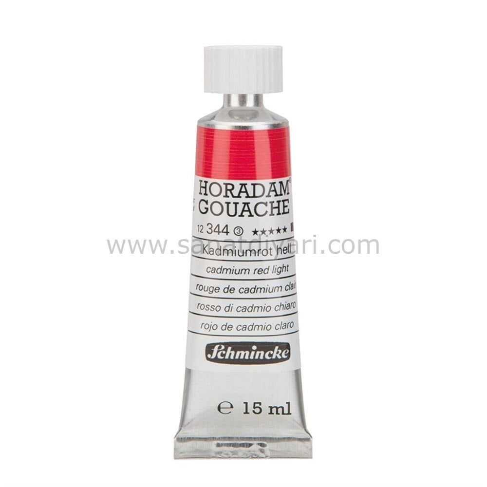 Schmincke 344 Cadmium Red Light Horadam Gouache Boya 15 ml Seri 3
