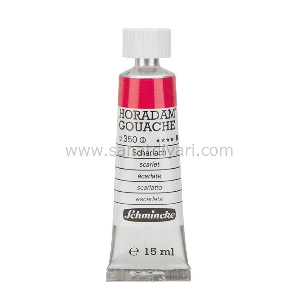 Schmincke 350 Scarlet Horadam Gouache Boya 15 ml Seri 3