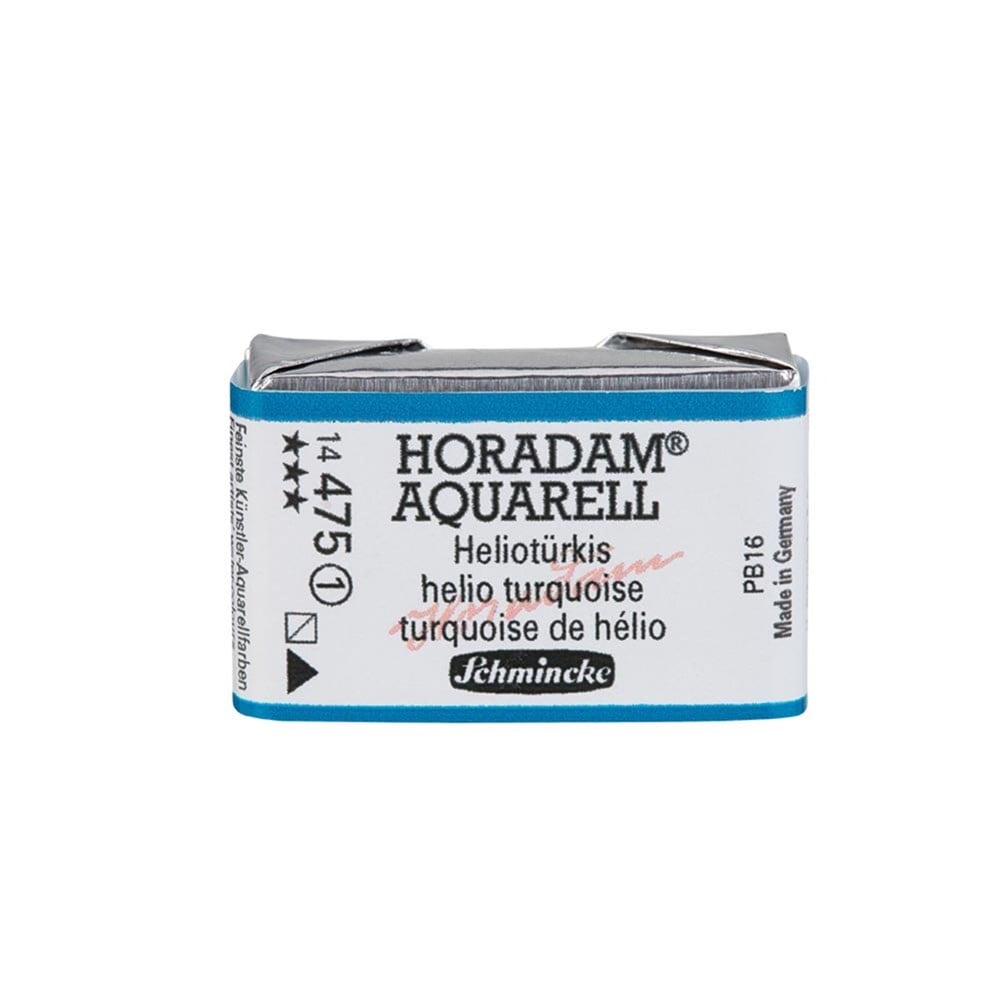 Schmincke Horadam Aquarell Artistik Sulu Boya Tam Tablet Seri 1 475 helio turquoise