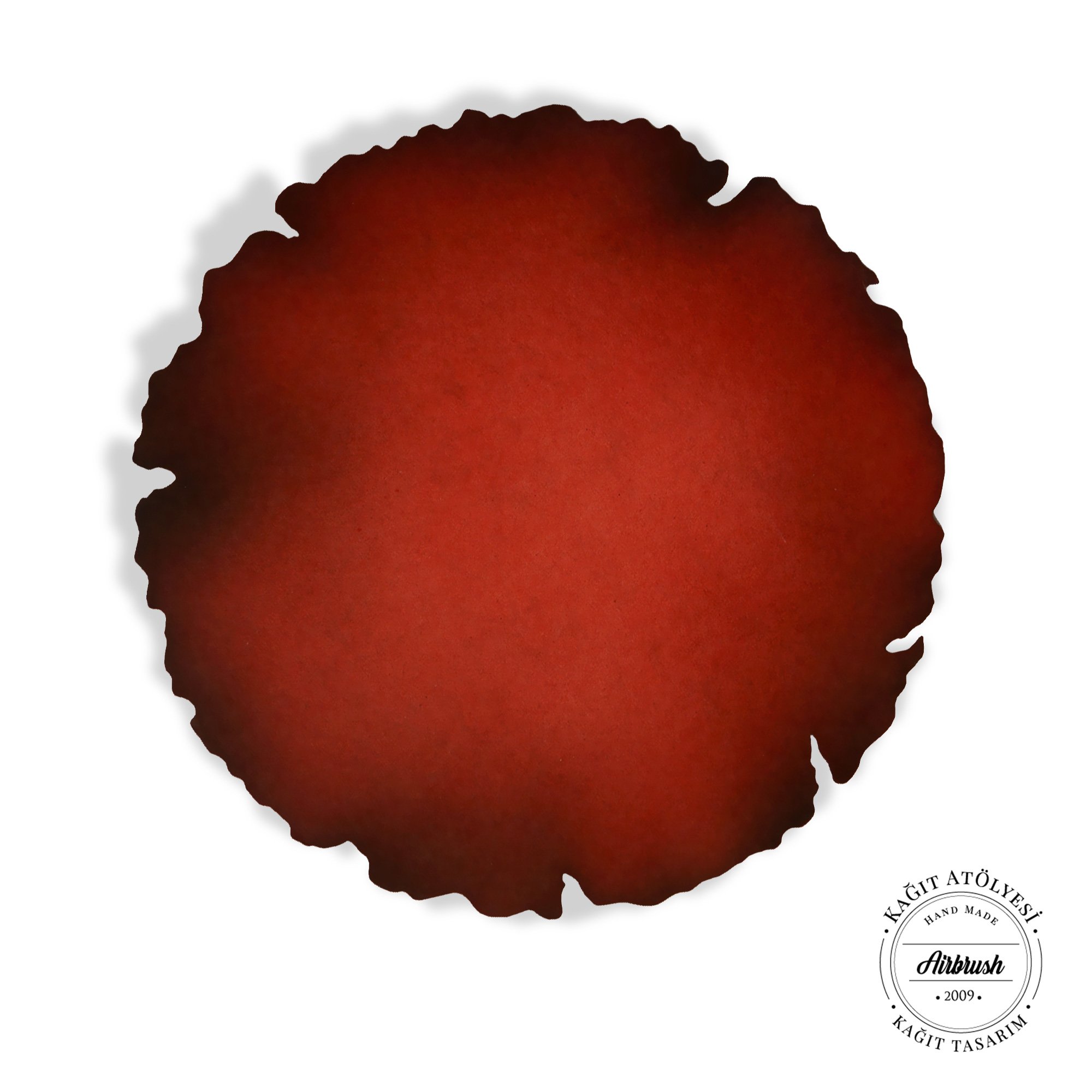 Kağıt Atölyesi 300 gr A3 Kırmızı Yuvarlak