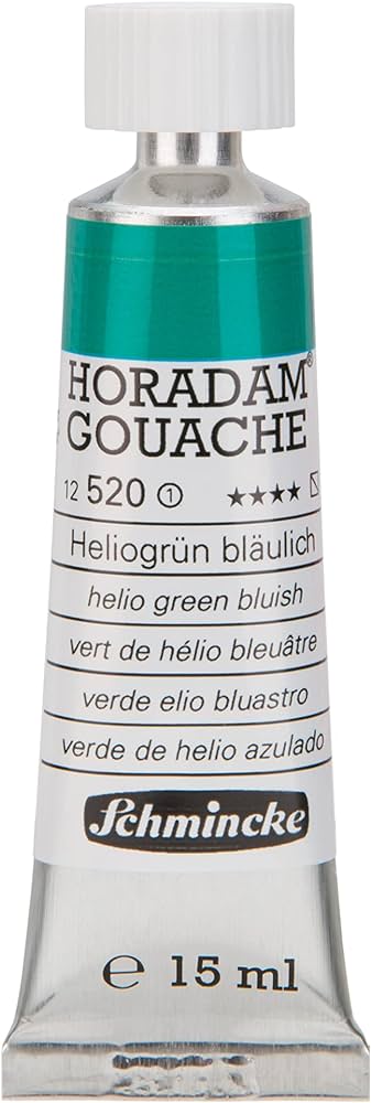 Schmincke 520 Helio Green Bluish Horadam Gouache Boya 15 ml Seri 1