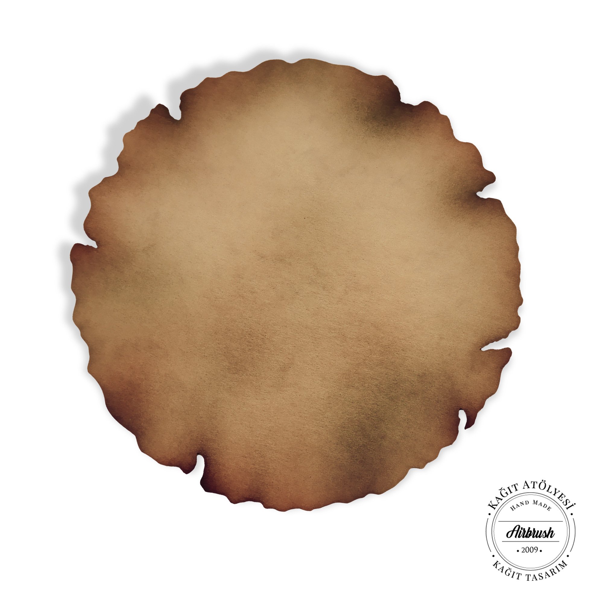 Kağıt Atölyesi 300 gr A6 Kahve Yuvarlak