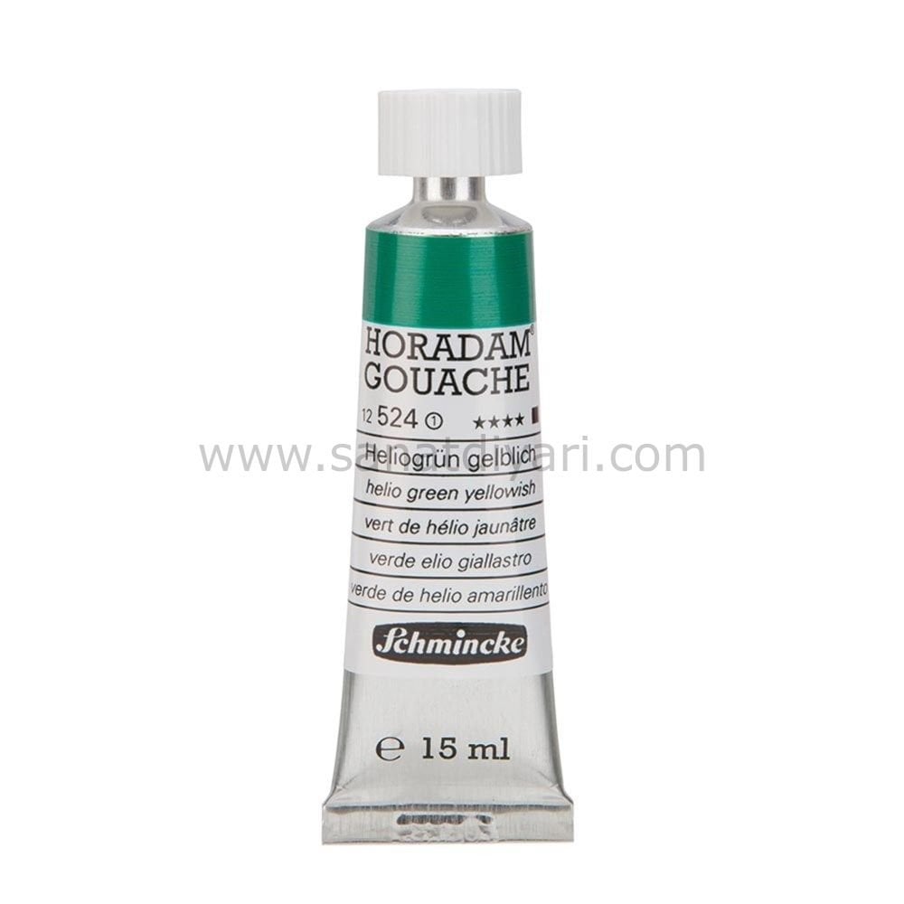 Schmincke 524 Helio Green Yellowish Horadam Gouache Boya 15 ml Seri 1