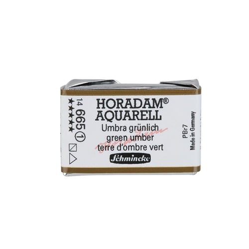 Schmincke Horadam Aquarell Artistik Sulu Boya Tam Tablet Seri 1 665 Green Umber