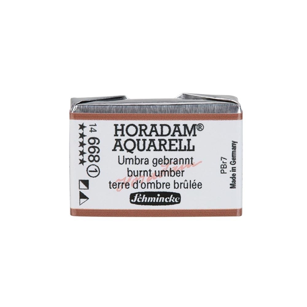 Schmincke Horadam Aquarell Artistik Sulu Boya Tam Tablet Seri 1 668 Burnt Umber